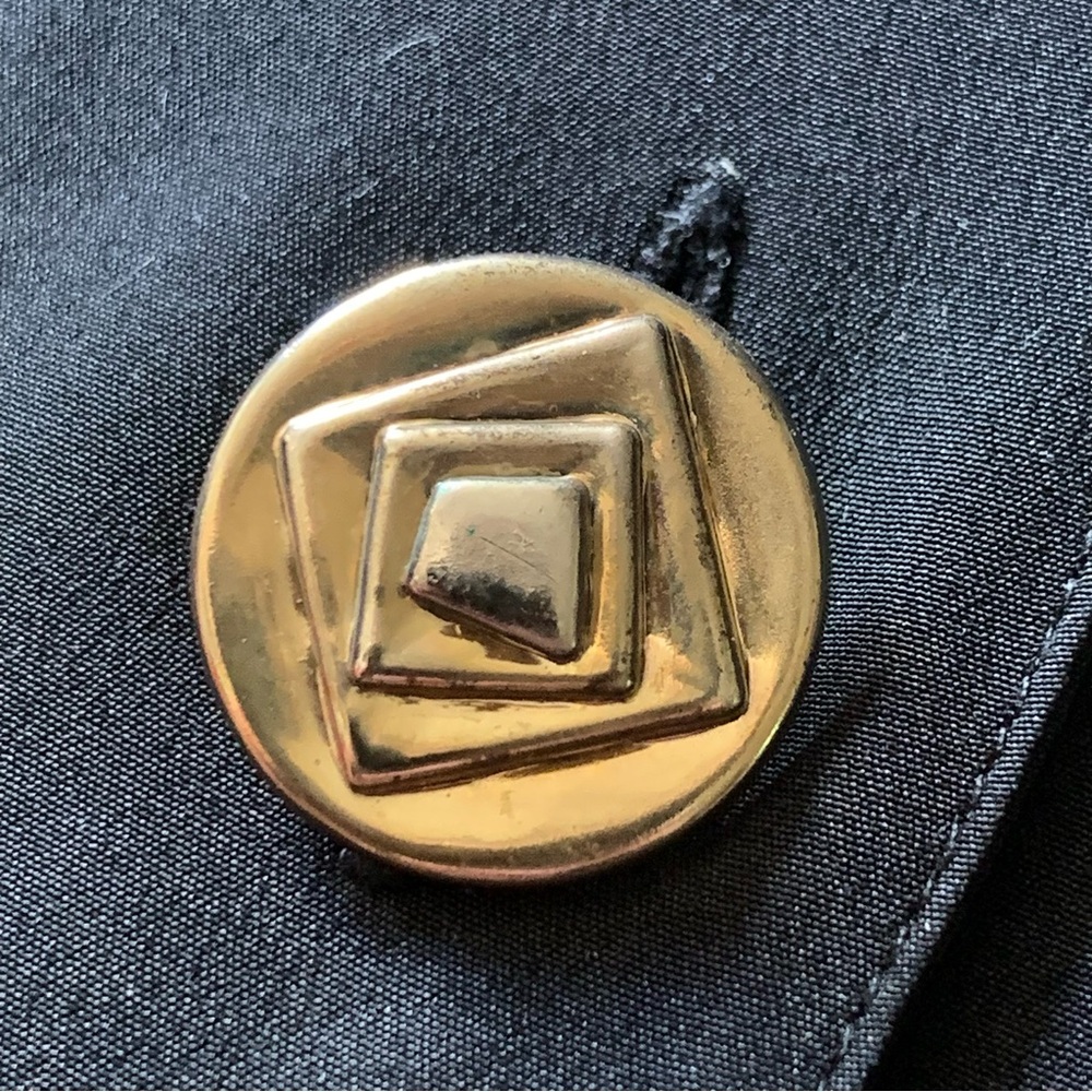 Vintage Black Blouse with Gold Embroidered Collar - Picture 11 of 15